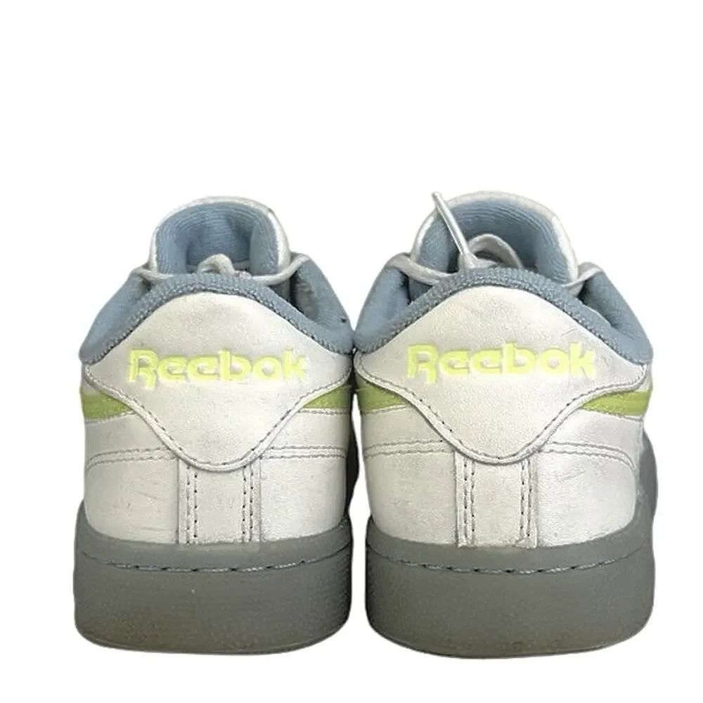 Reebok Classic Club C 85 Women's White Yellow Lace Up Low Top Sneakers Shoes 6
